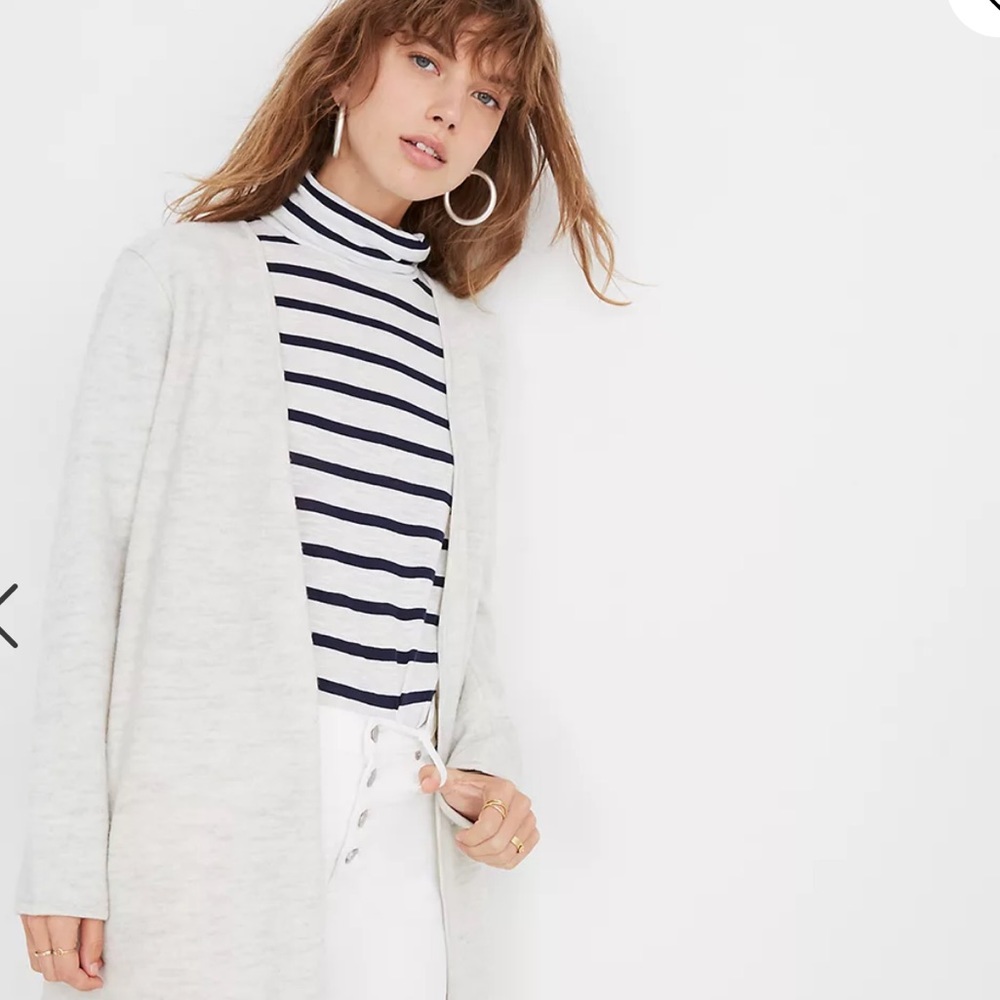 Madewell Heather Grey Lombard Sweater-Coat